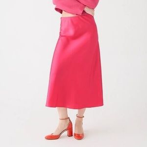 J Crew Gwenyth Slip skirt - small Vivid Begonia